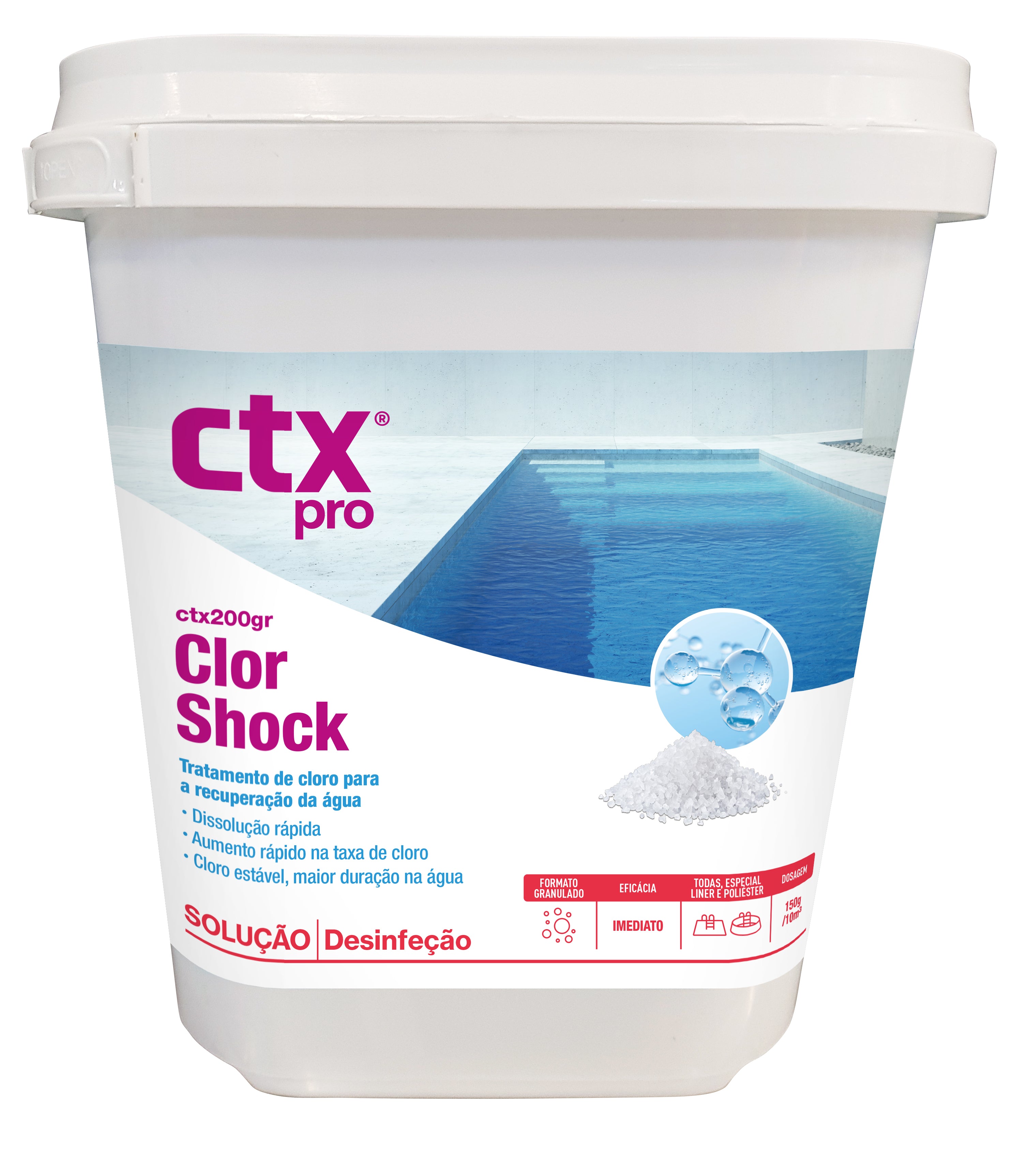 Dicloro granulado CTX-200/gr ClorShock 55%